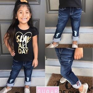 Girls Distressed Jeans